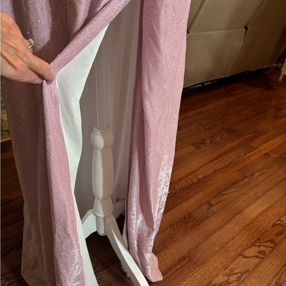 LuLu’s shimmering pink maxi dress size medium - Picture 8 of 16